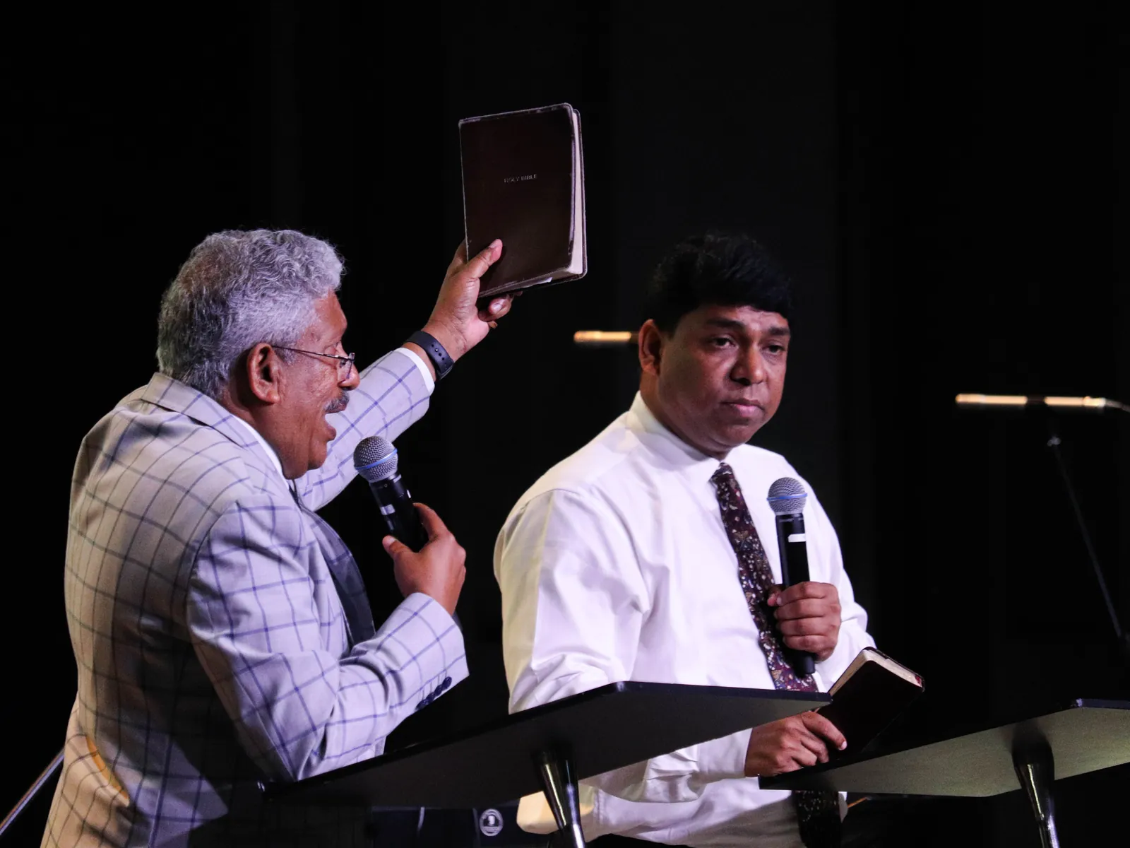 An open Bible during teaching